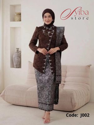 One Set Kebaya Janggan - Mahogany J002