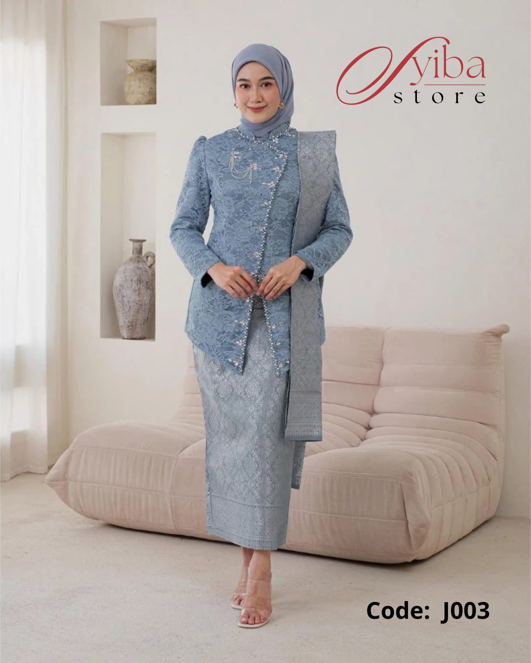One Set Kebaya Janggan - Denim J003