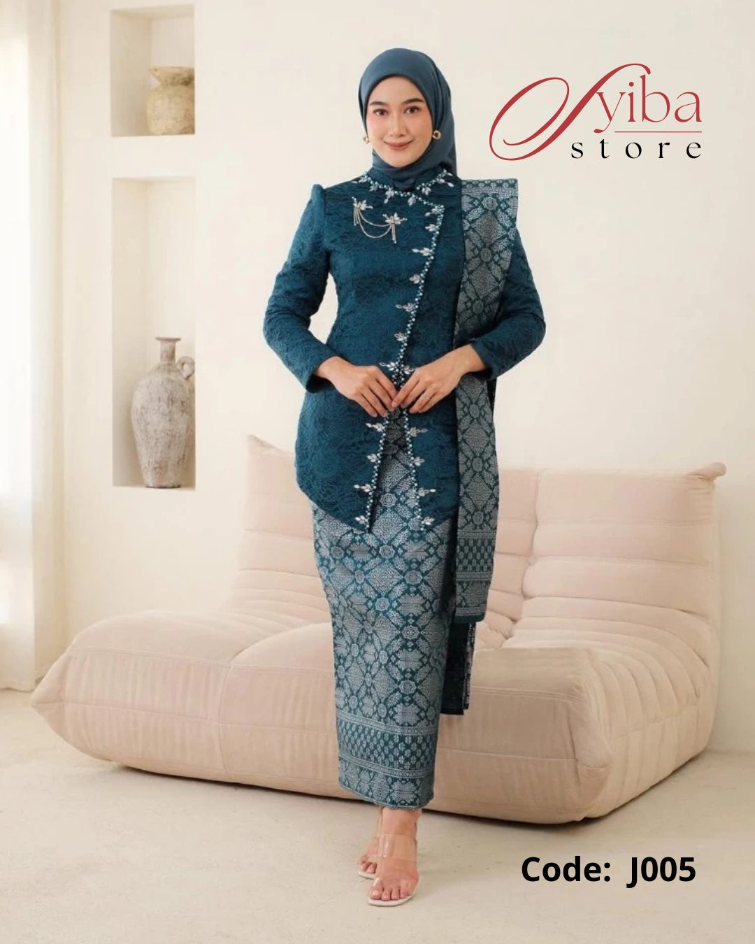 One Set Kebaya Janggan - Emerald J005