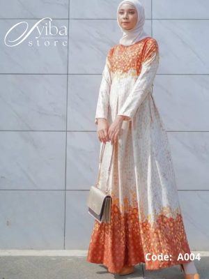 gamis amina orange