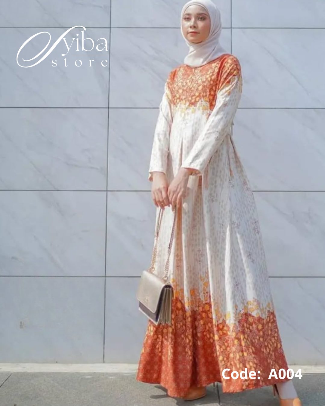 gamis amina orange