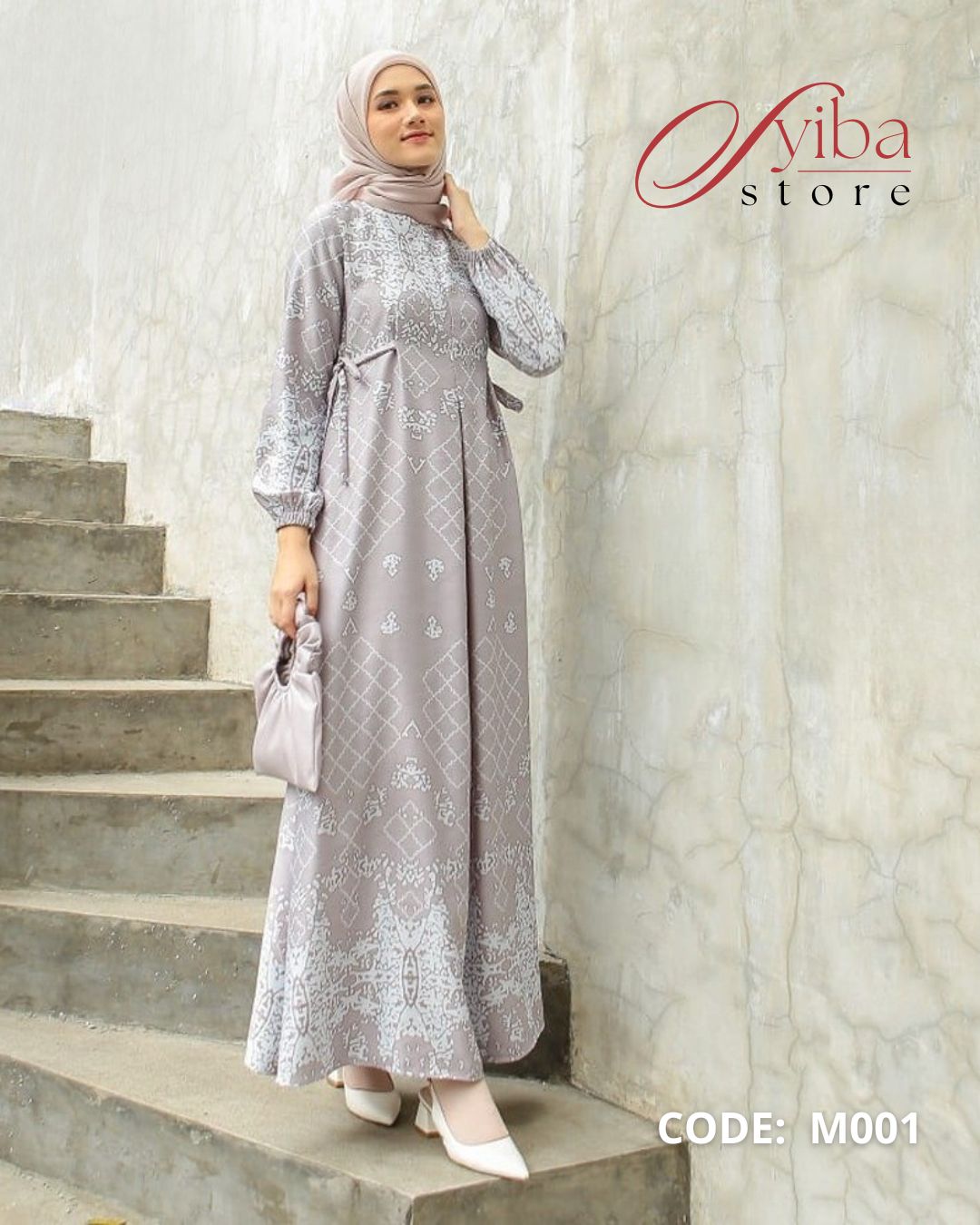 gamis malika grey
